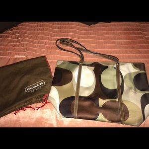 Multi-color COACH tote